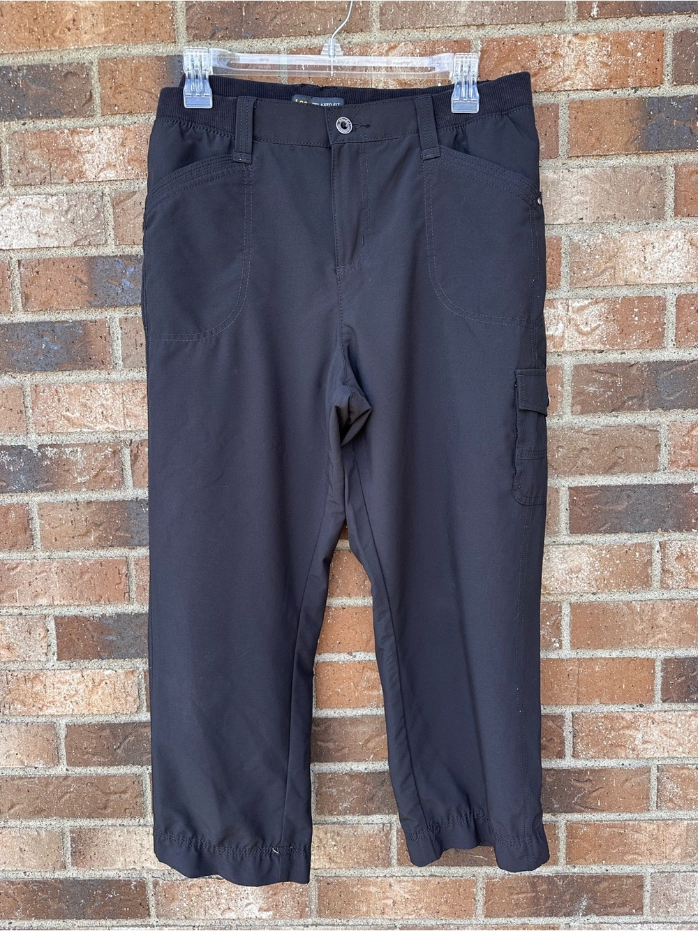 Lee Black Cargo Pants with Elastic Hem